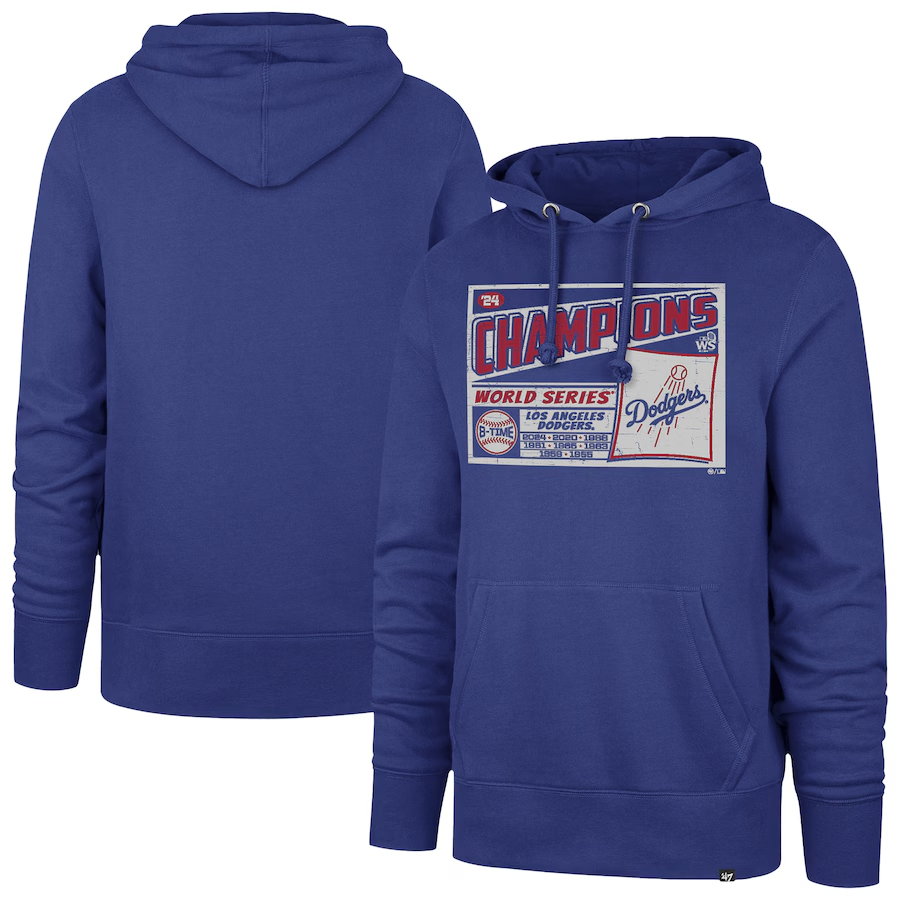 Men Los Angeles Dodgers 2024 MLB World Series Champions blue hoodie style 5->los angeles dodgers->MLB Jersey